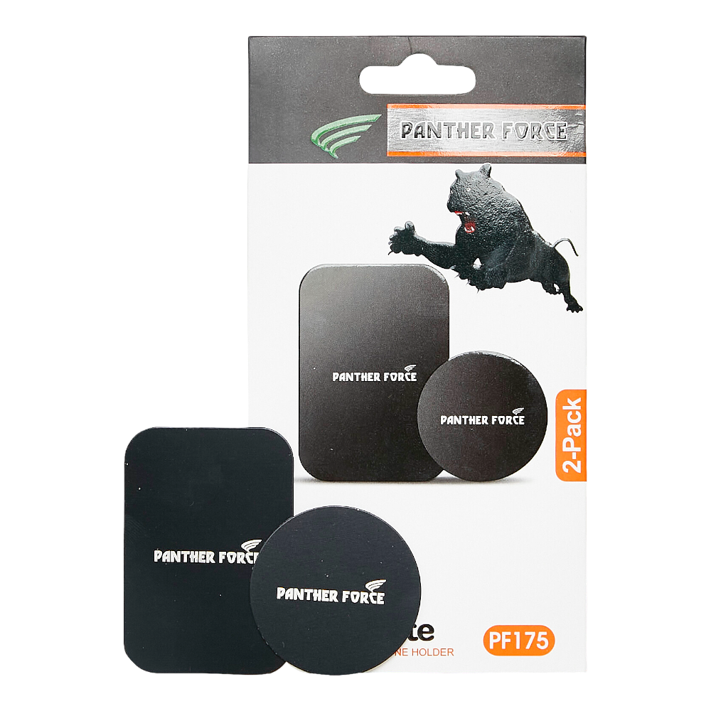 Panther Force Metal Plate for Mobile Holder - PF175 - Slim, Durable, Strong Adhesive, Universal Compatibility, Easy Application Panther Force Metal Plate for Mobile Holder - PF175 - Slim, Durable, Strong Adhesive, Universal Compatibility, Easy Application